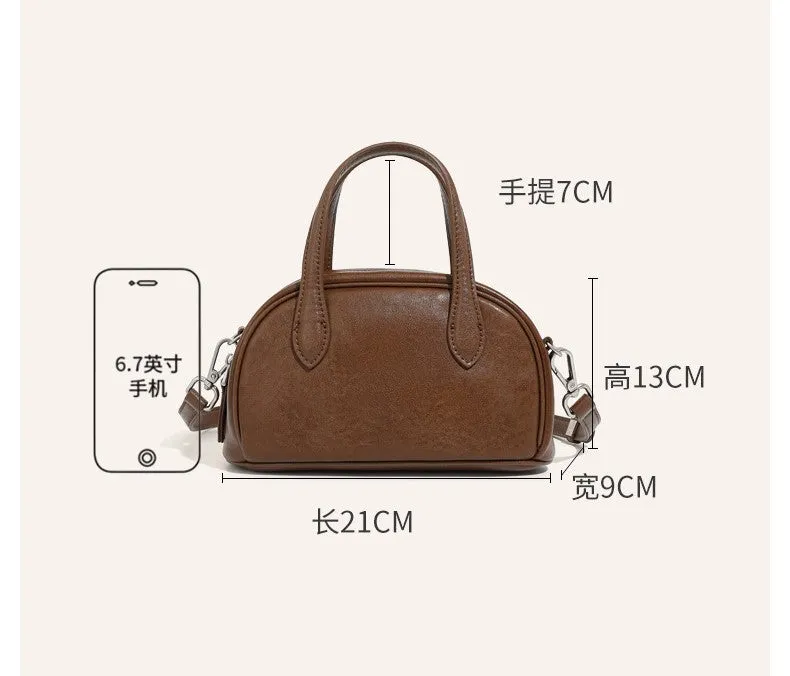21CM green vegetable tanned cowhide Boston portable bowling bag 2958