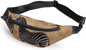 Africa Grassland Zebra Belt Bag with Adjustable Strap, Lightweight Travel Crossbody Bags, Hands-Free Mini Fanny Packs in Running Gym