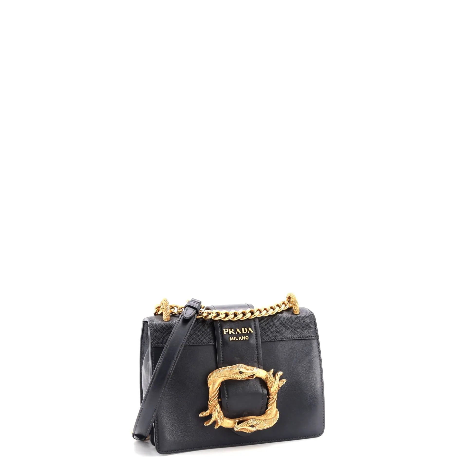 Animalier Cahier Crossbody Bag City Calf and Saffiano Small
