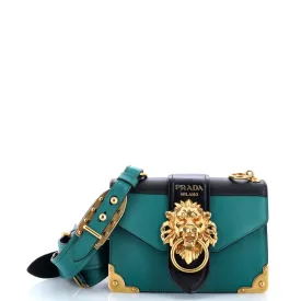 Animalier Cahier Crossbody Bag City Calf and Saffiano Small