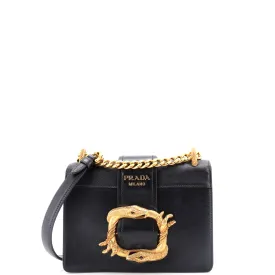 Animalier Cahier Crossbody Bag City Calf and Saffiano Small