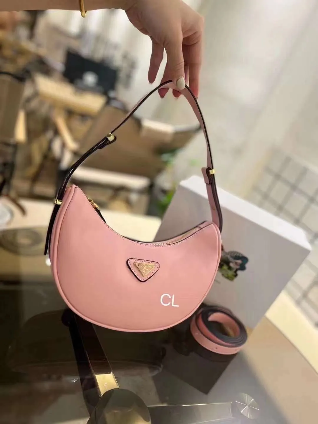 Arque Leather Mini Shoulder Bag By Prada