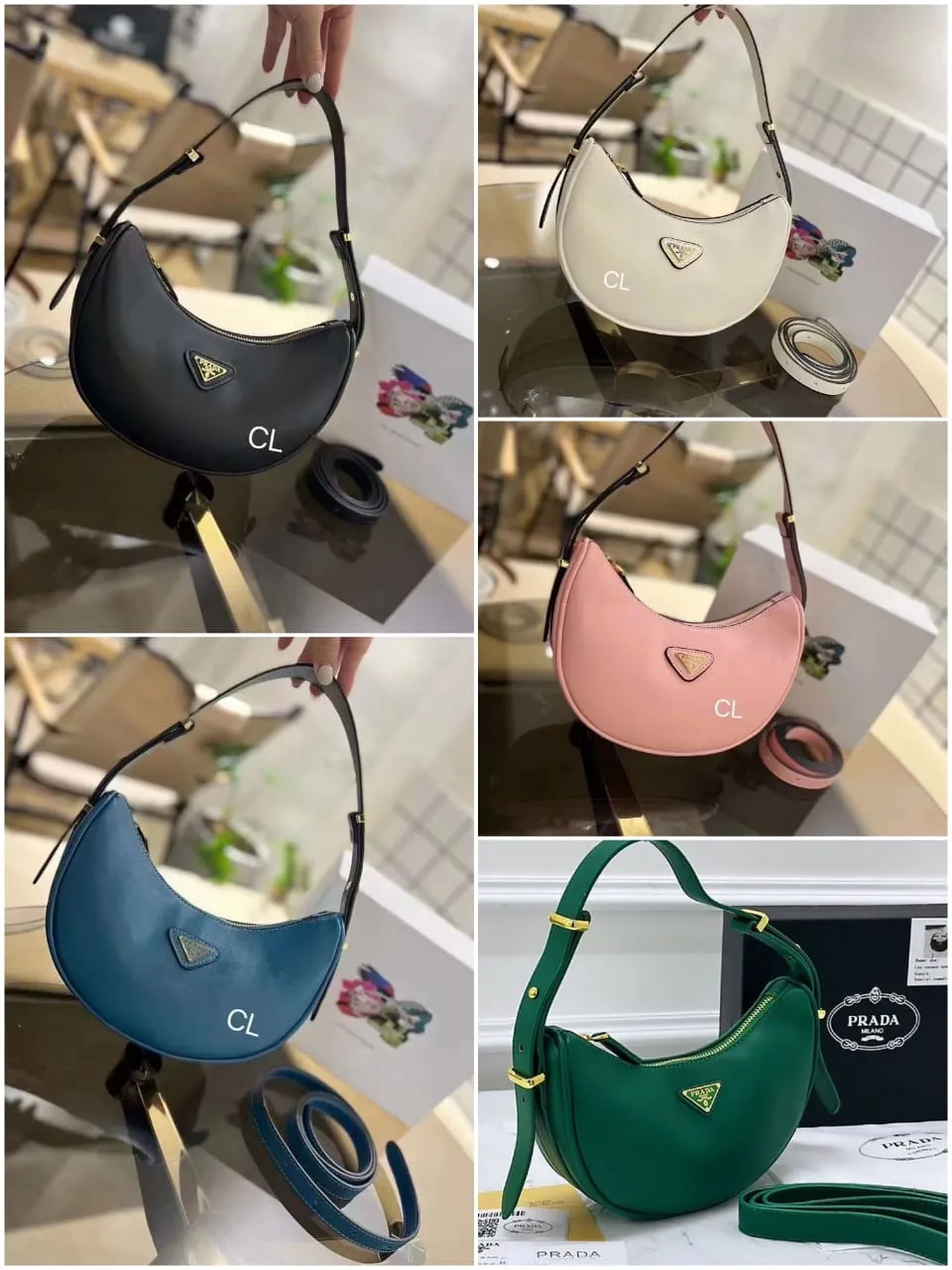 Arque Leather Mini Shoulder Bag By Prada