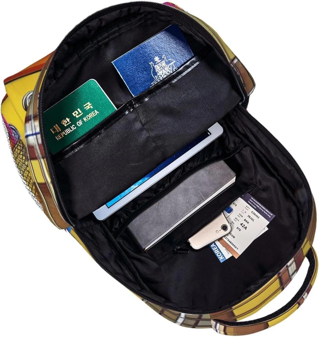 Art Guitar Pattern print Lightweight Bookbag Casual Laptop Backpack for Men Women College backpack