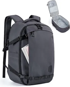BAGSMART Travel Backpack for Women, 30L Travel Backpack Carry On Flight Approved, TSA Approved Personal Item Travel Bag, Water Resistant Weekender Bag Luggage Daypack, Black