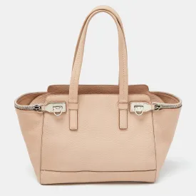 Beige Leather Verve Tote