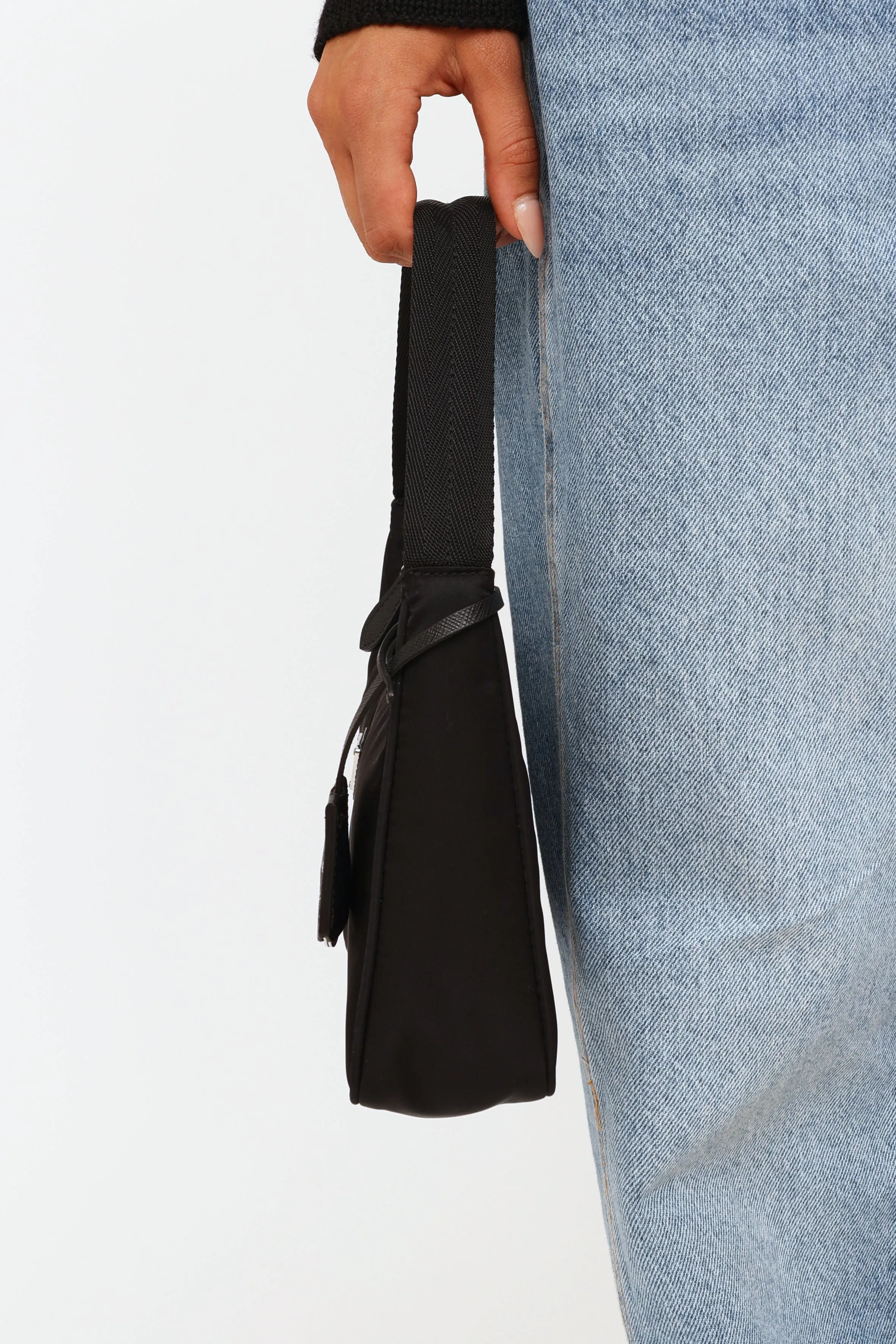 Black 2000 Re-Edition Nylon Mini Bag