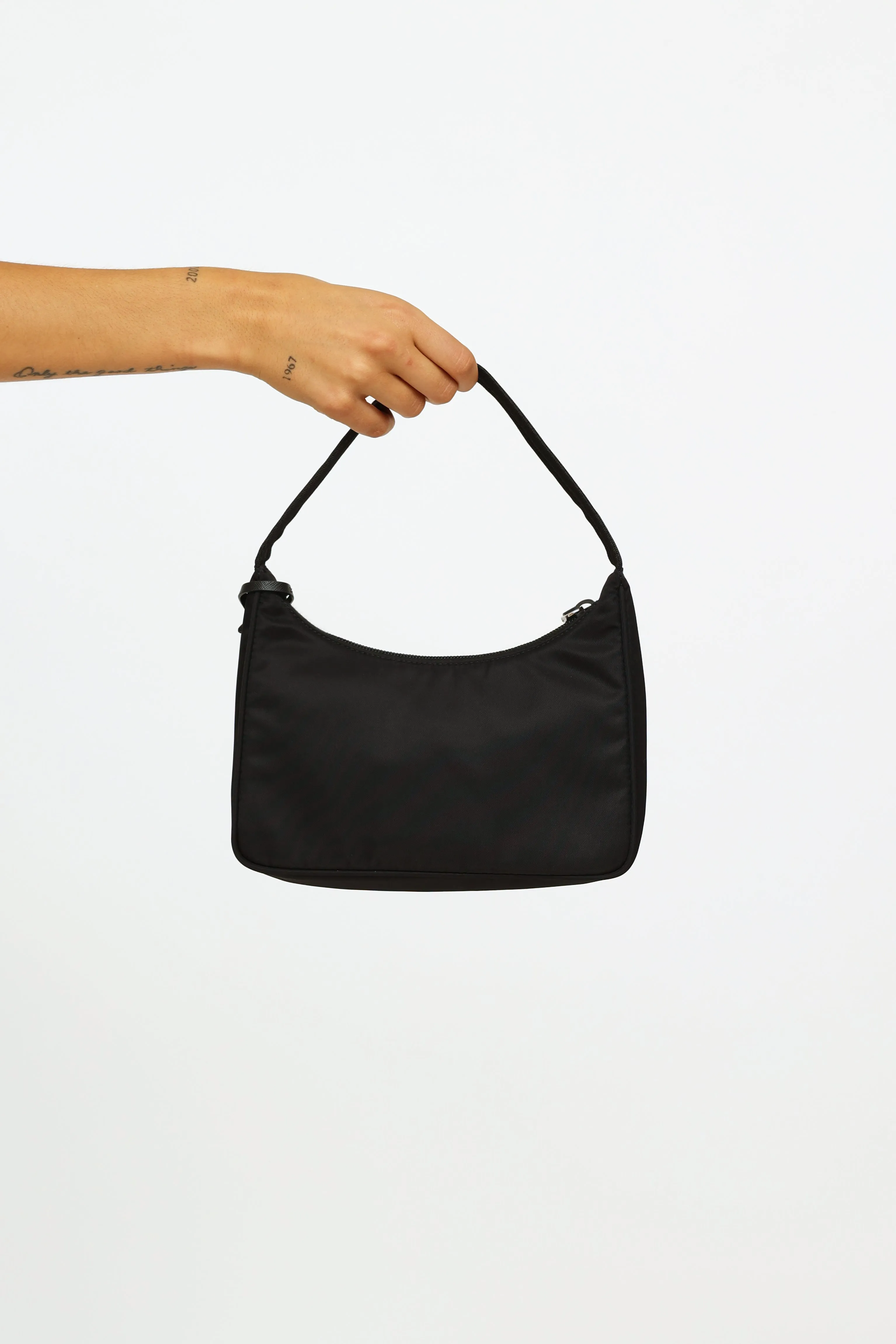 Black 2000 Re-Edition Nylon Mini Bag