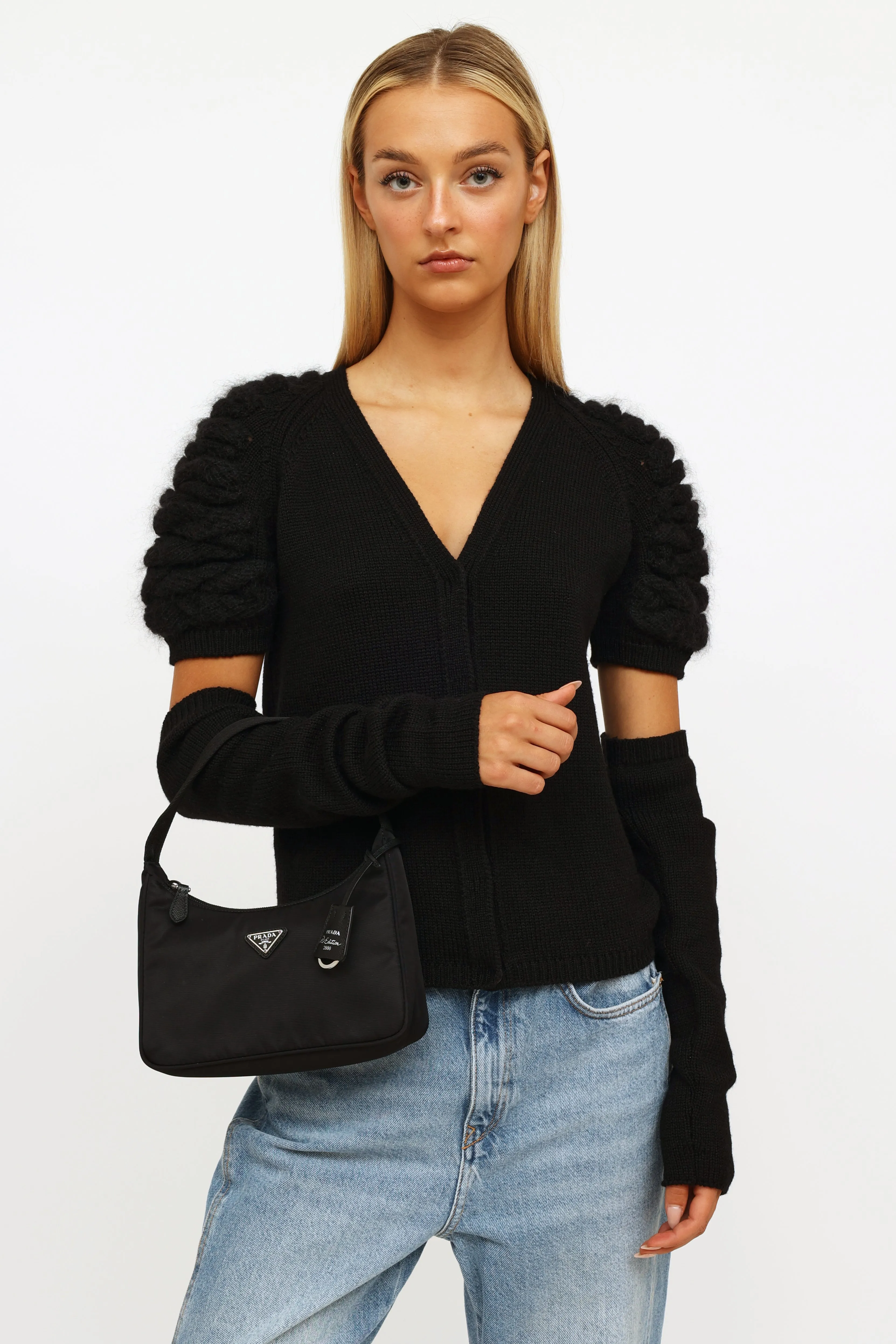 Black 2000 Re-Edition Nylon Mini Bag