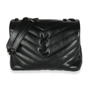 Black Matelasse Calfskin Small Lou Lou Chain Bag