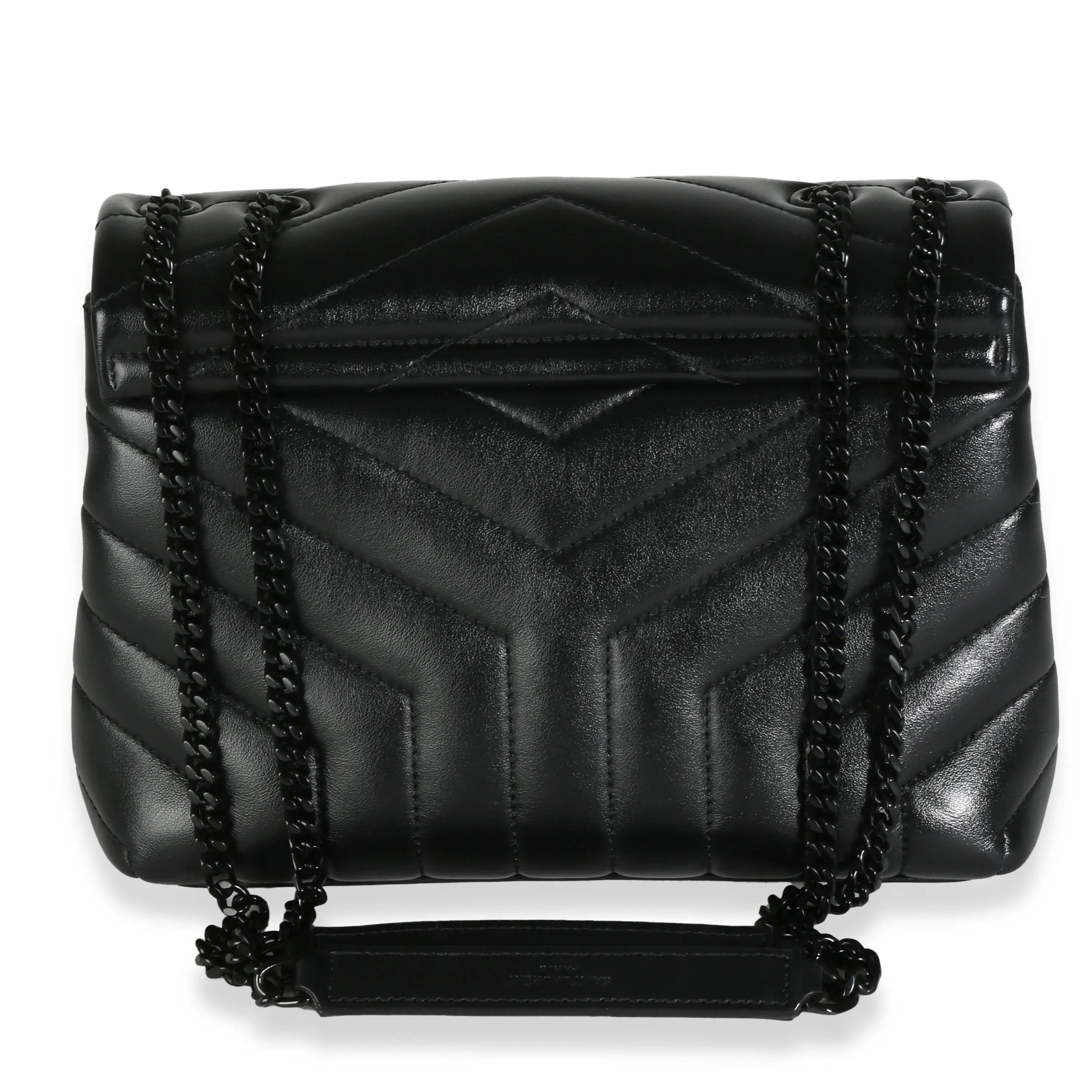 Black Matelasse Calfskin Small Lou Lou Chain Bag