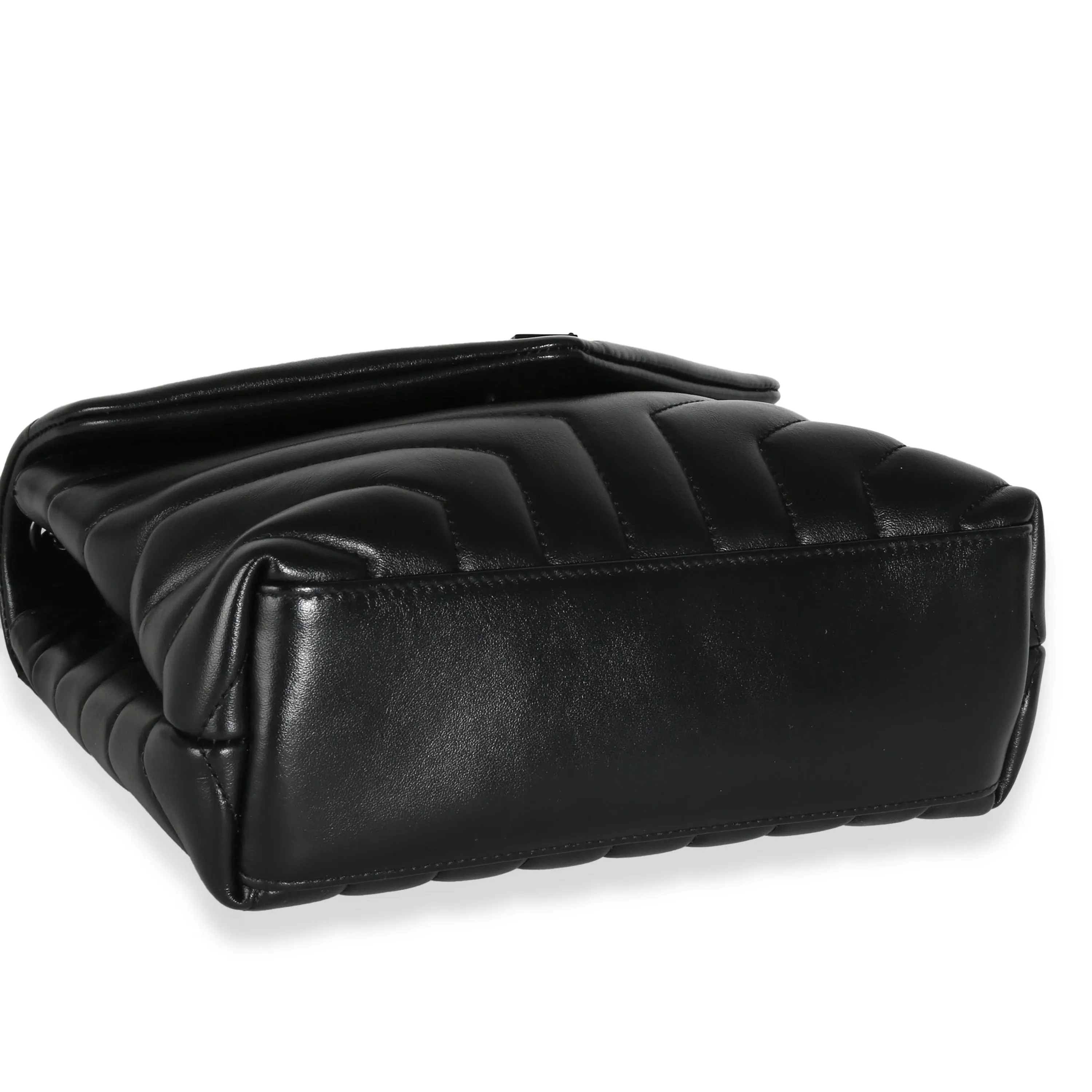 Black Matelasse Calfskin Small Lou Lou Chain Bag