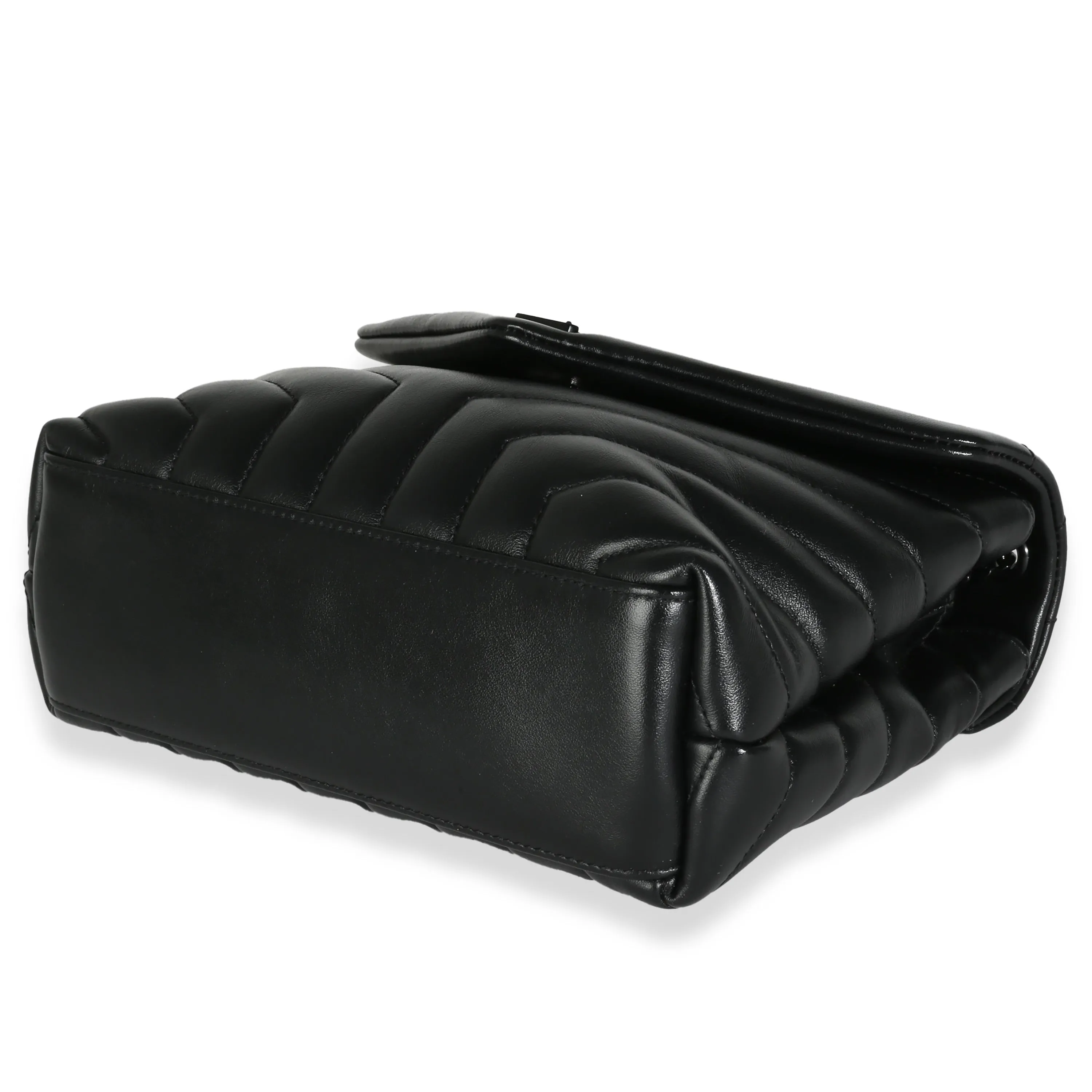 Black Matelasse Calfskin Small Lou Lou Chain Bag