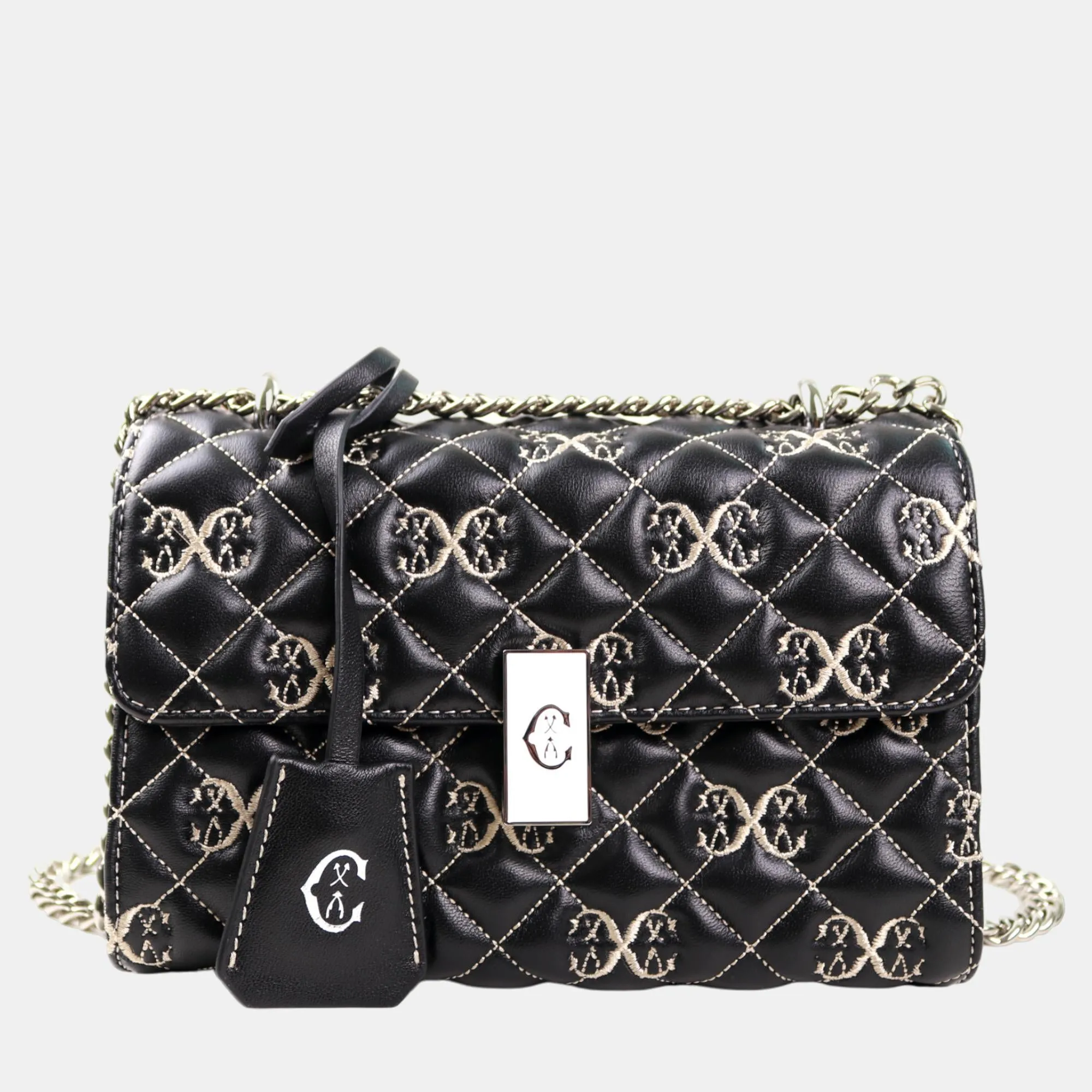 Black/Beige Leather LE REVE Crossbody