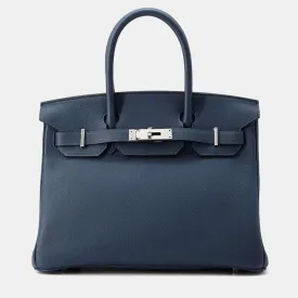 Blue de Prusse Togo Leather Birkin Bag Size 30