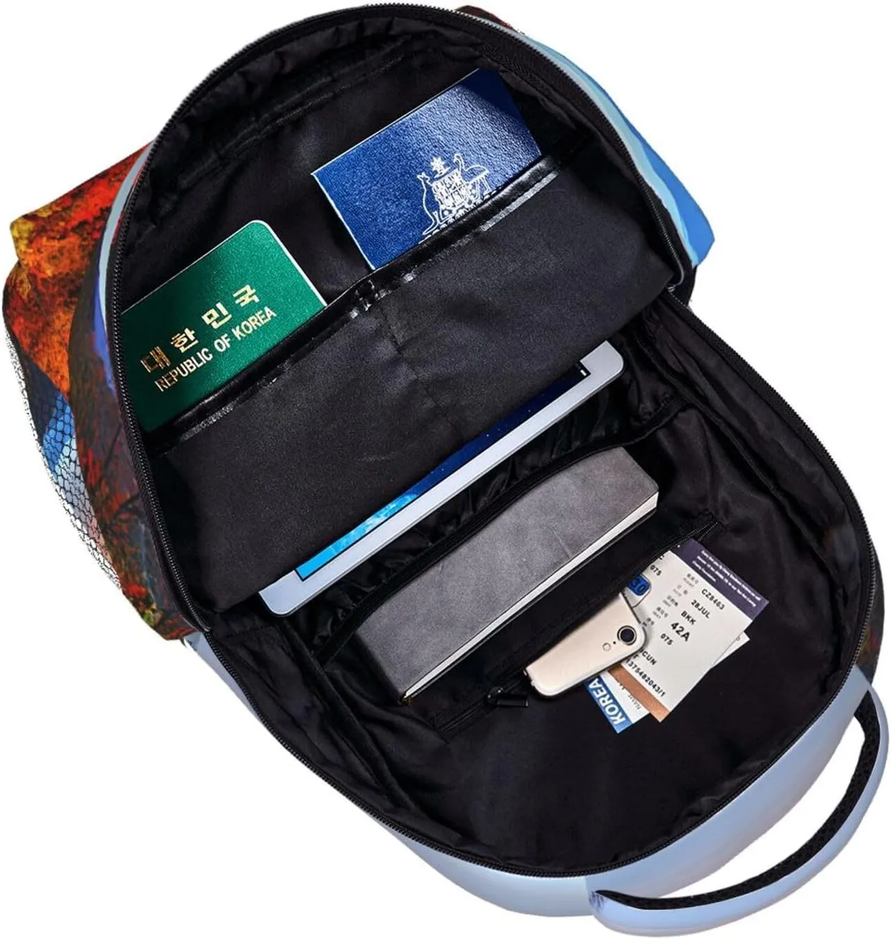 Blue Ridge Mountains print Lightweight Bookbag Casual Laptop Backpack for Men Women College backpack