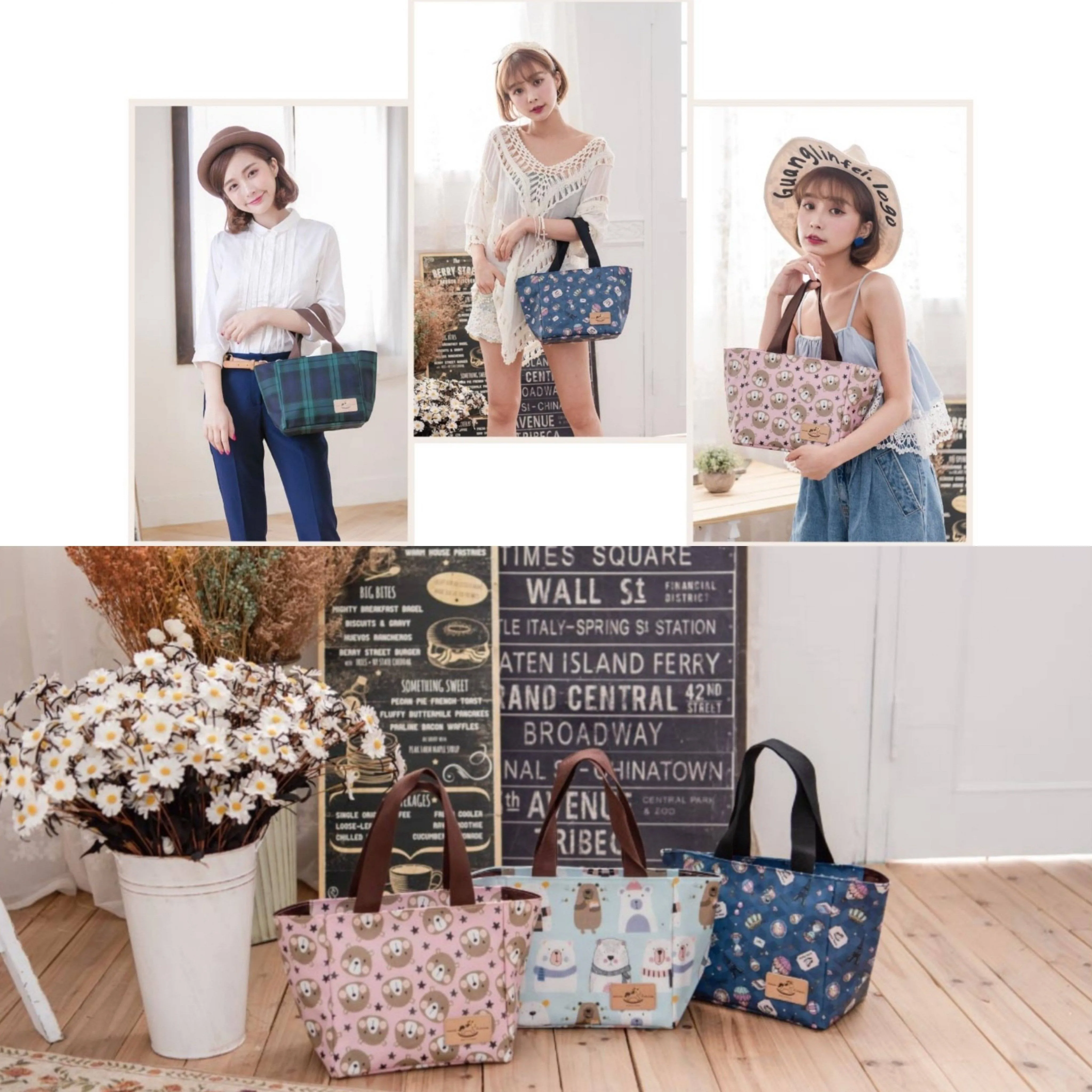 Blue Snow Corgi Square Handbag