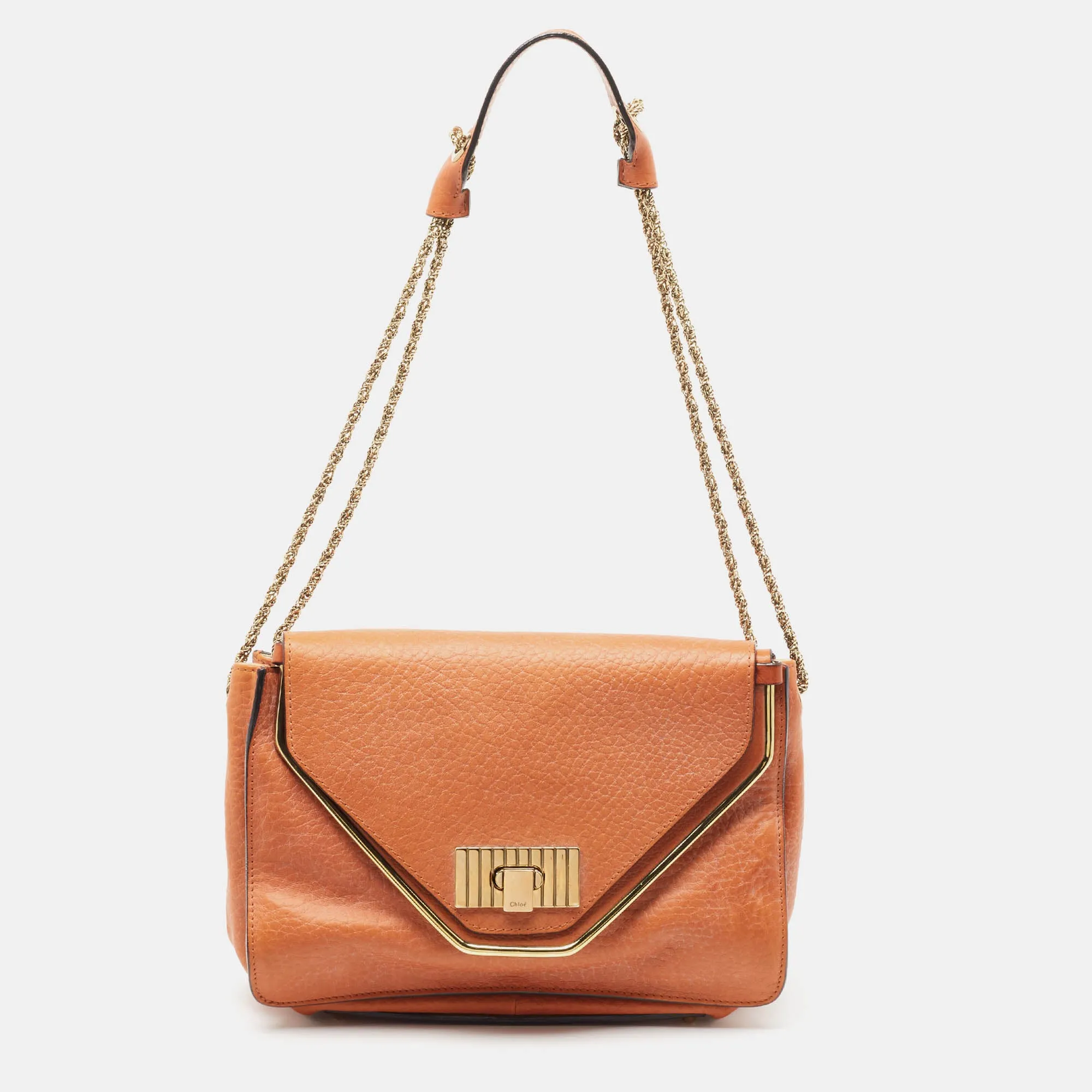 Brown Leather Medium Sally Shoulder Bag