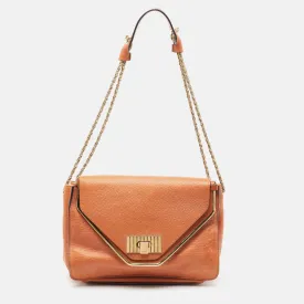 Brown Leather Medium Sally Shoulder Bag