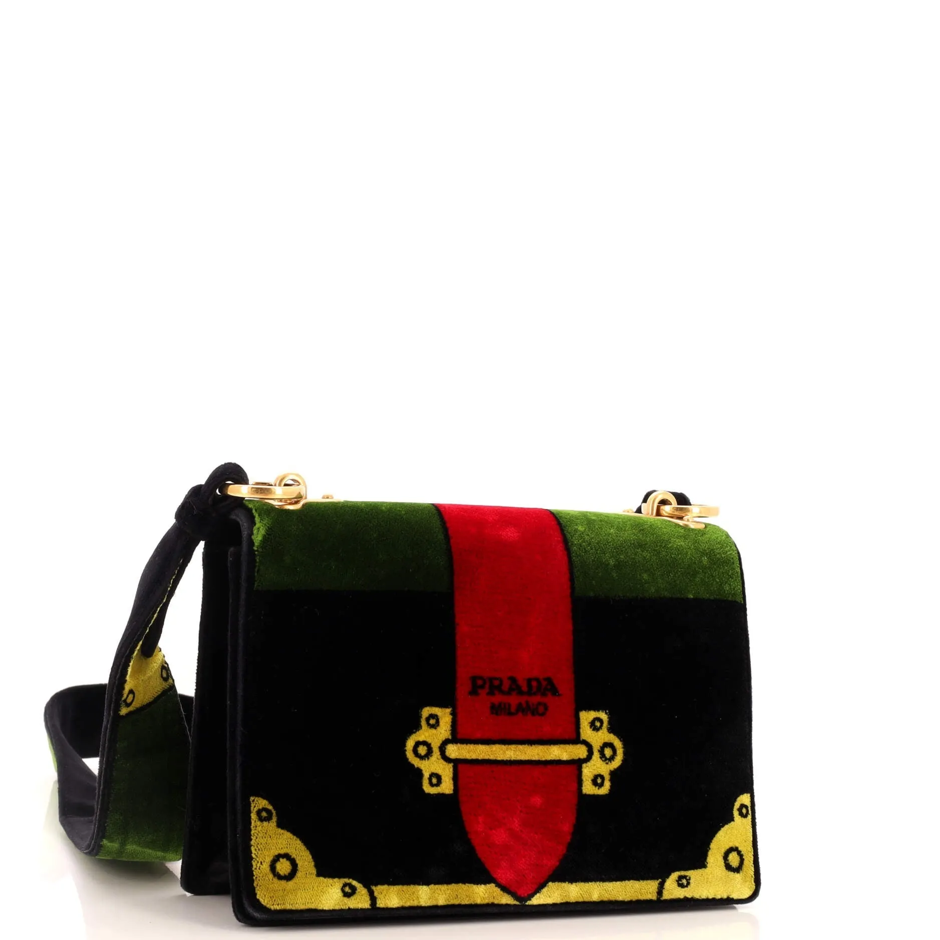 Cahier Crossbody Bag Printed Velvet Small