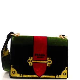 Cahier Crossbody Bag Printed Velvet Small