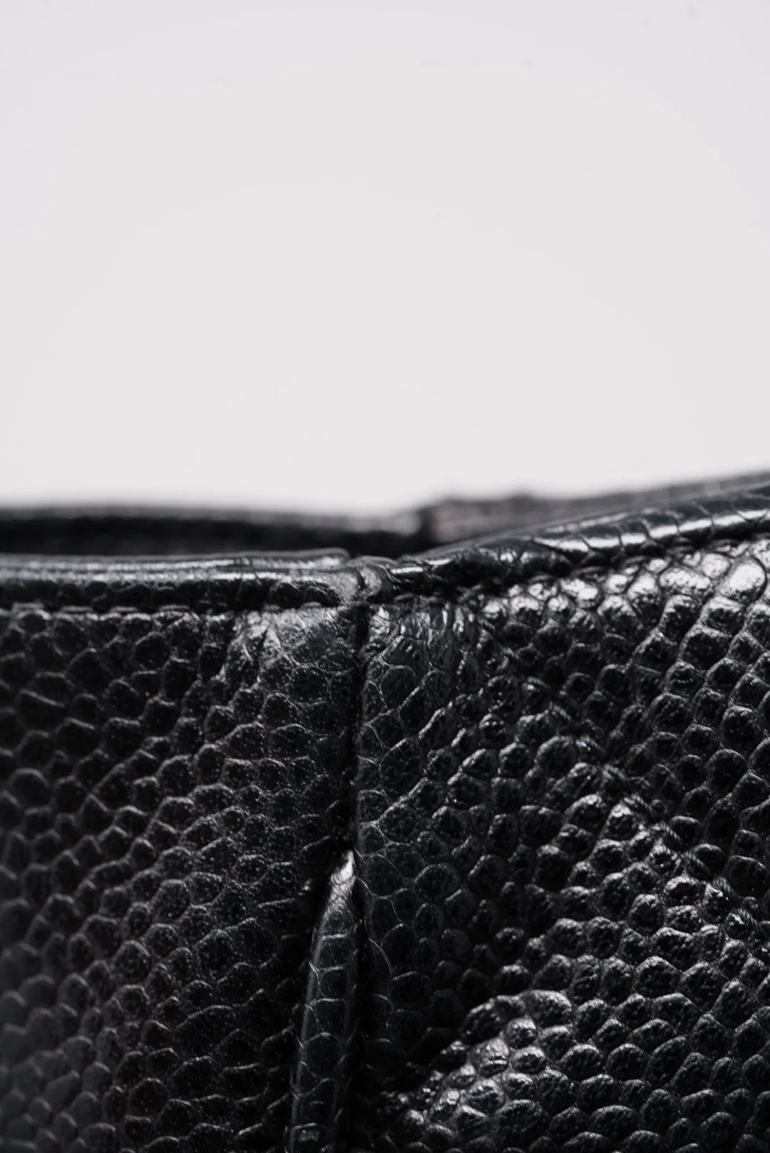 Chanel Black Quilted Caviar Tote Bag