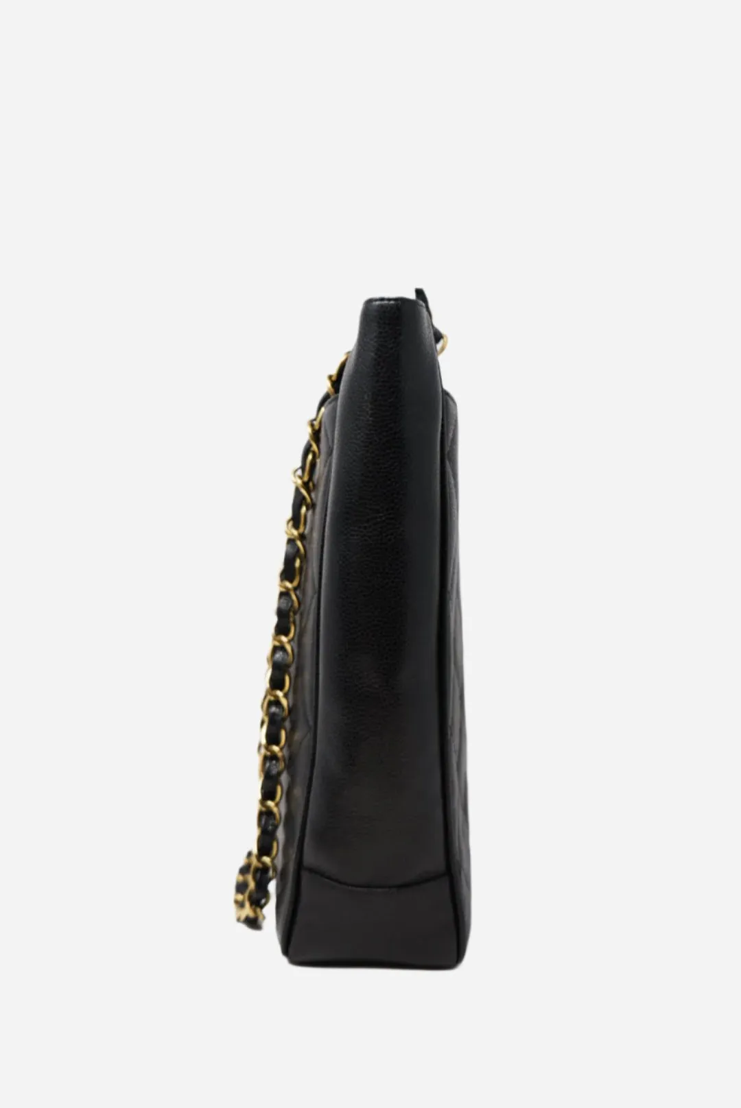 Chanel Black Quilted Caviar Tote Bag