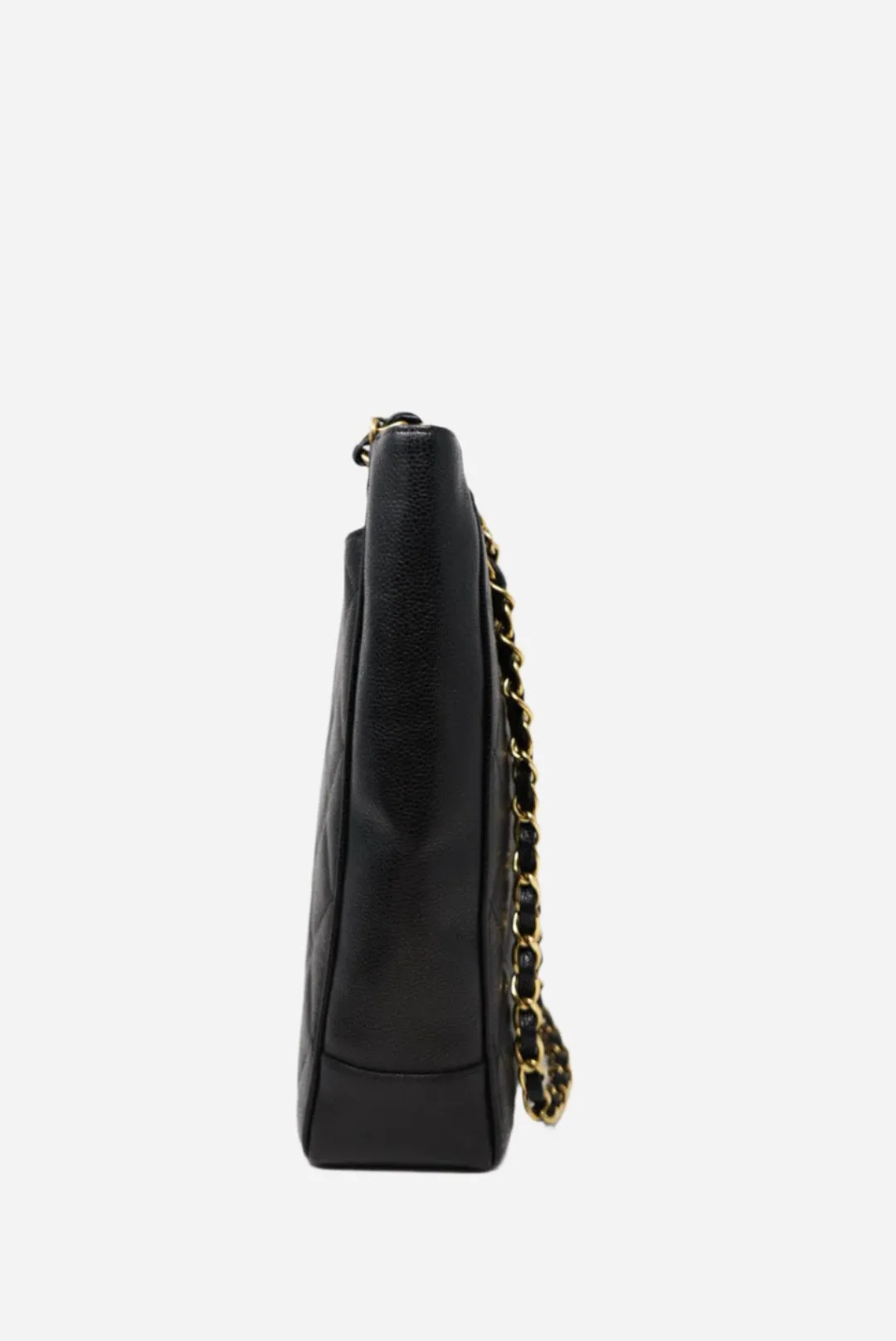 Chanel Black Quilted Caviar Tote Bag
