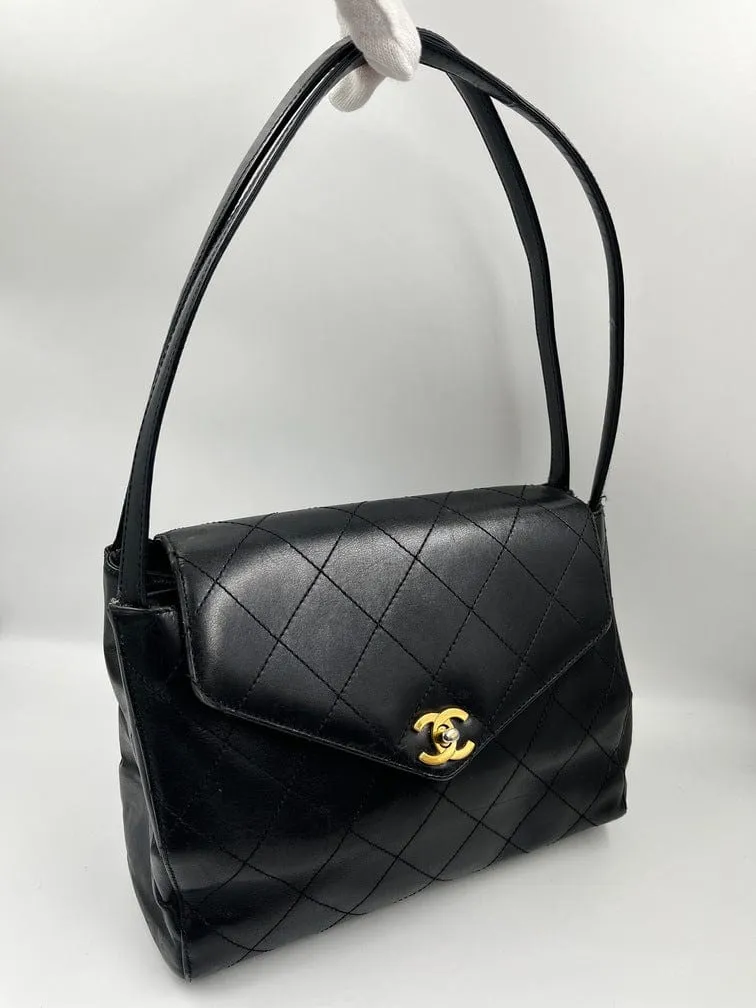 Chanel Vintage Shoulder Bag with 24k Gold Plated Hardware.