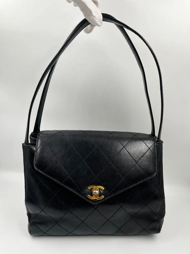 Chanel Vintage Shoulder Bag with 24k Gold Plated Hardware.