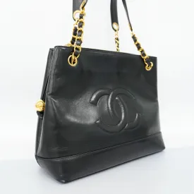 Chanelauth  Chain Shoulder Women's Leather Shoulder Bag Black