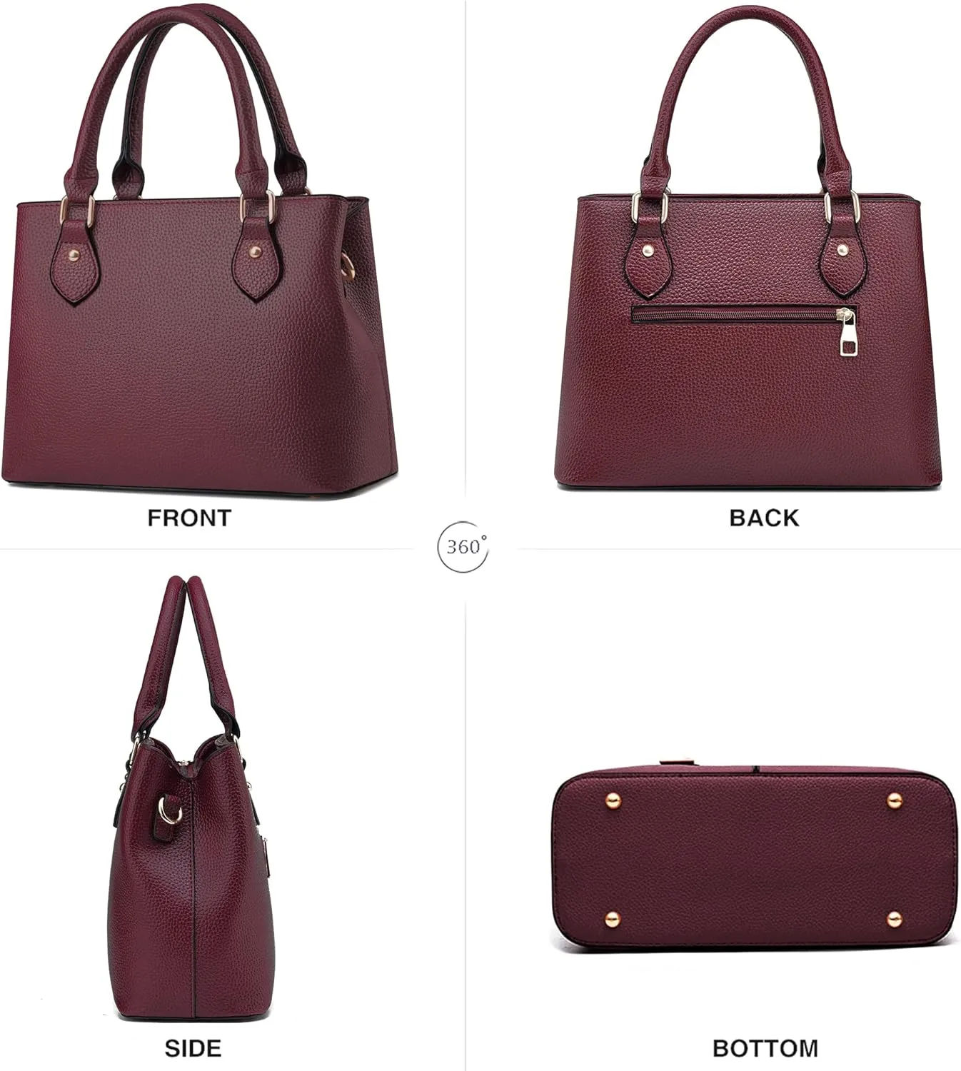CHICAROUSAL Purses and Handbags for Women Leather Crossbody Bags Women's Tote Shoulder Bag