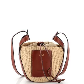 CHLOE x Mifuko Basket Bag Raffia with Leather Small