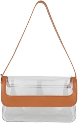 Clear Shoulder Bag Purse 2 In 1 Transparent Crossbody Bag Jelly Handbag For Women Small Leather Briefcase for