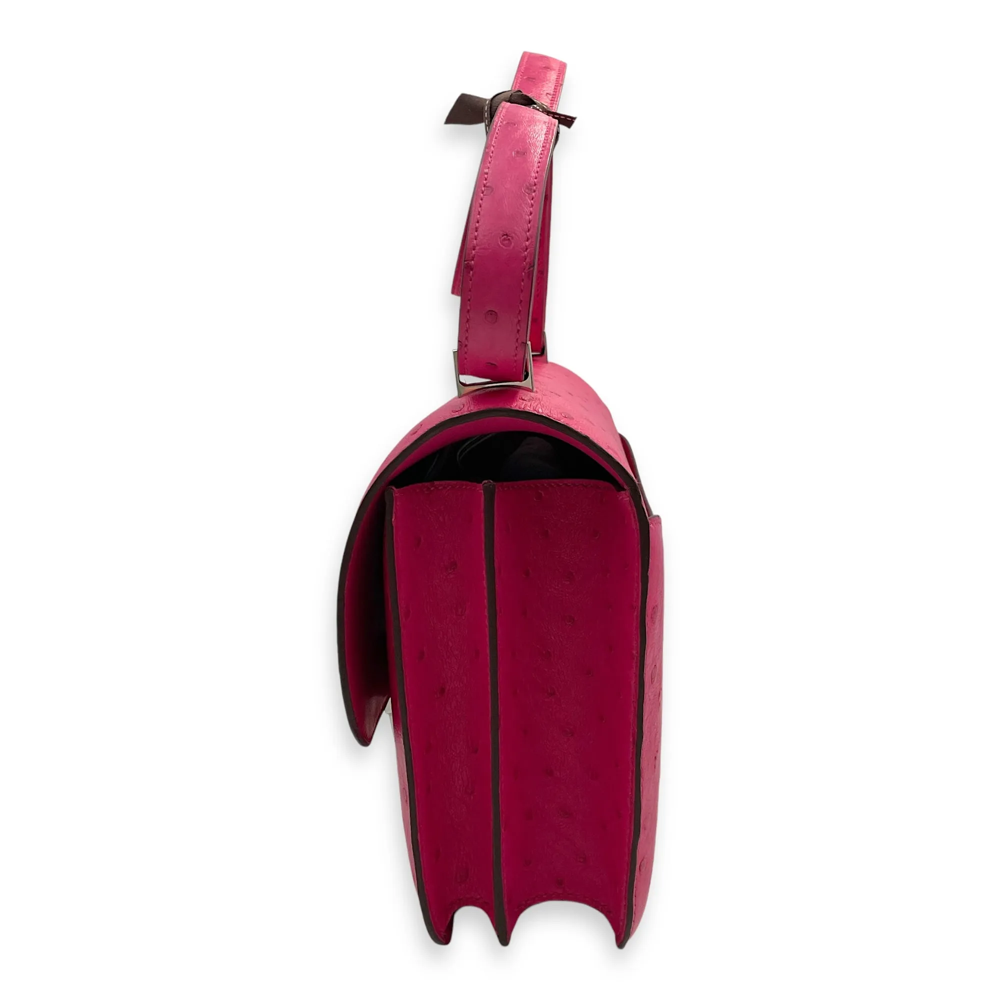Constance 24 Pink in Ostrich, Palladium hardware