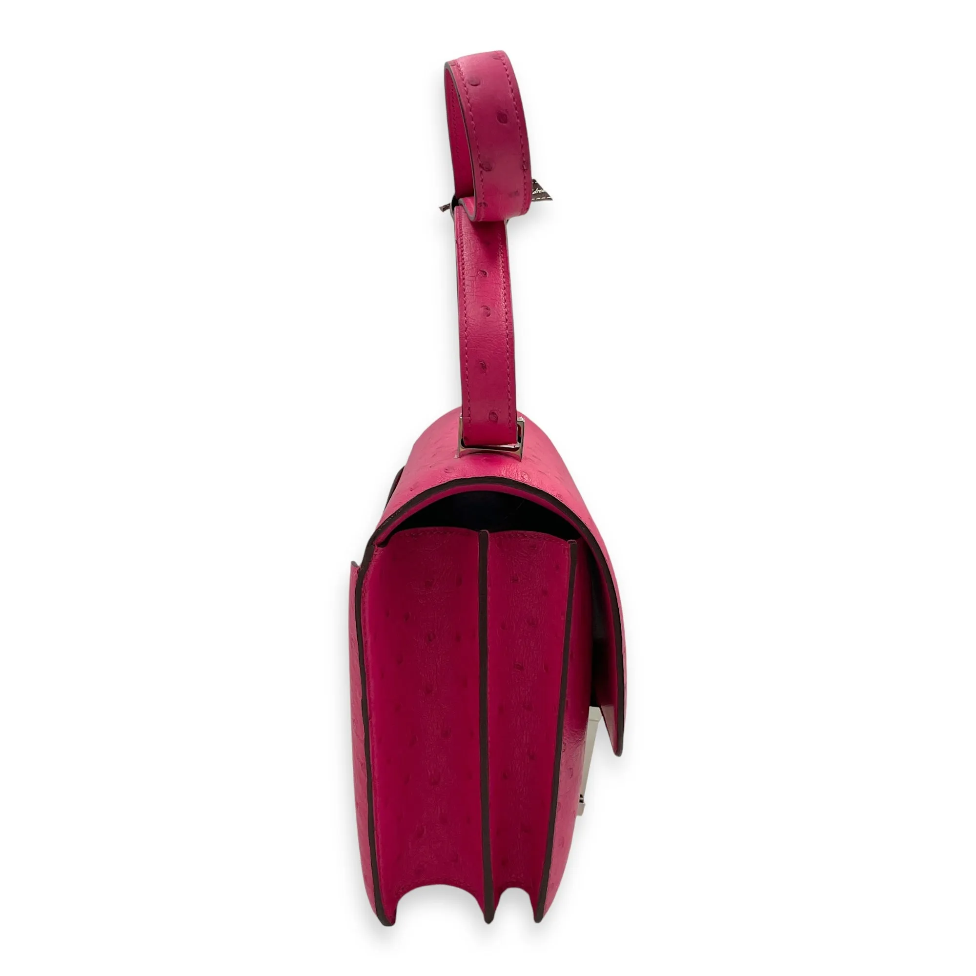 Constance 24 Pink in Ostrich, Palladium hardware