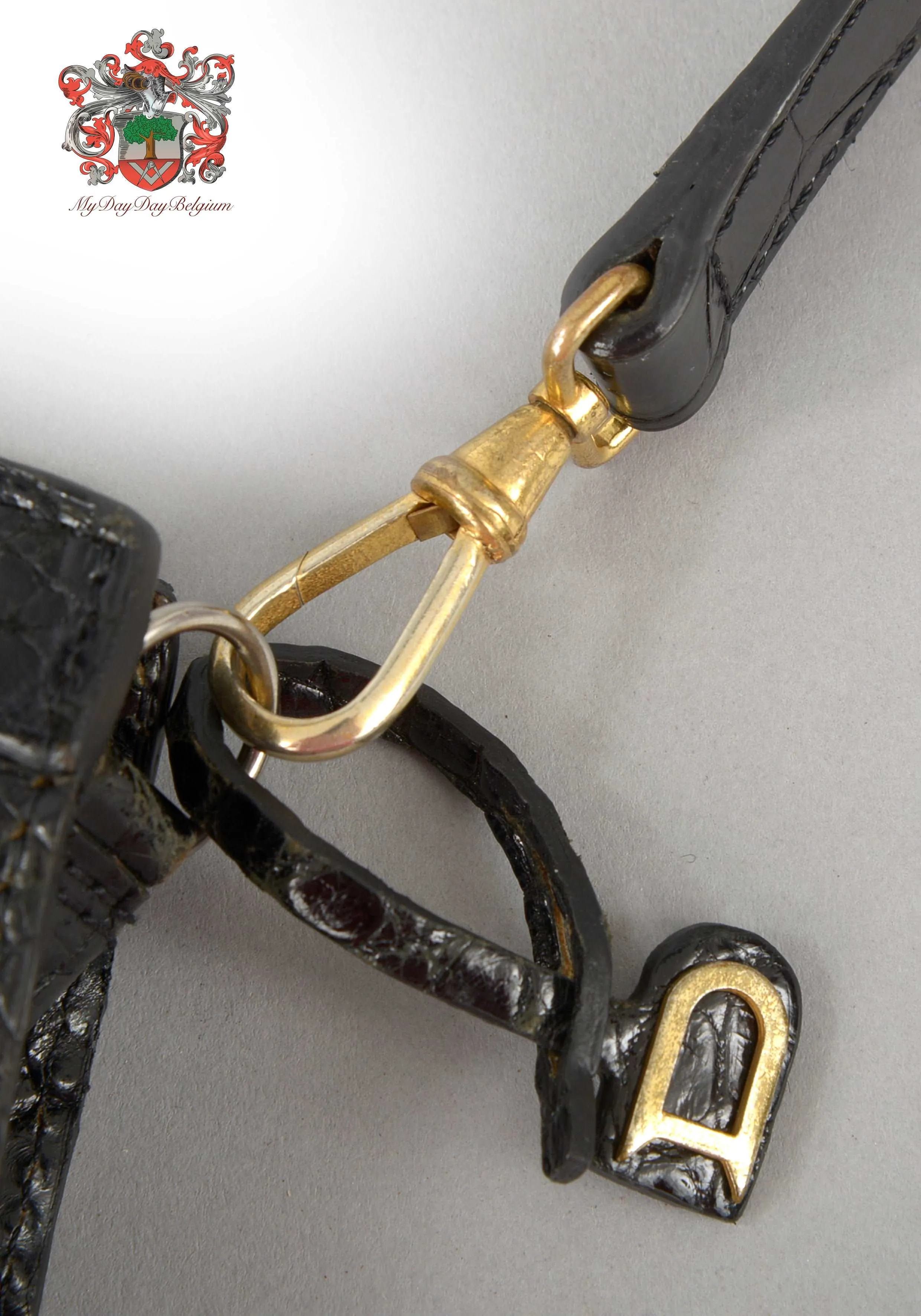 Delvaux vintage alligator clutch/shoulder bag 1975