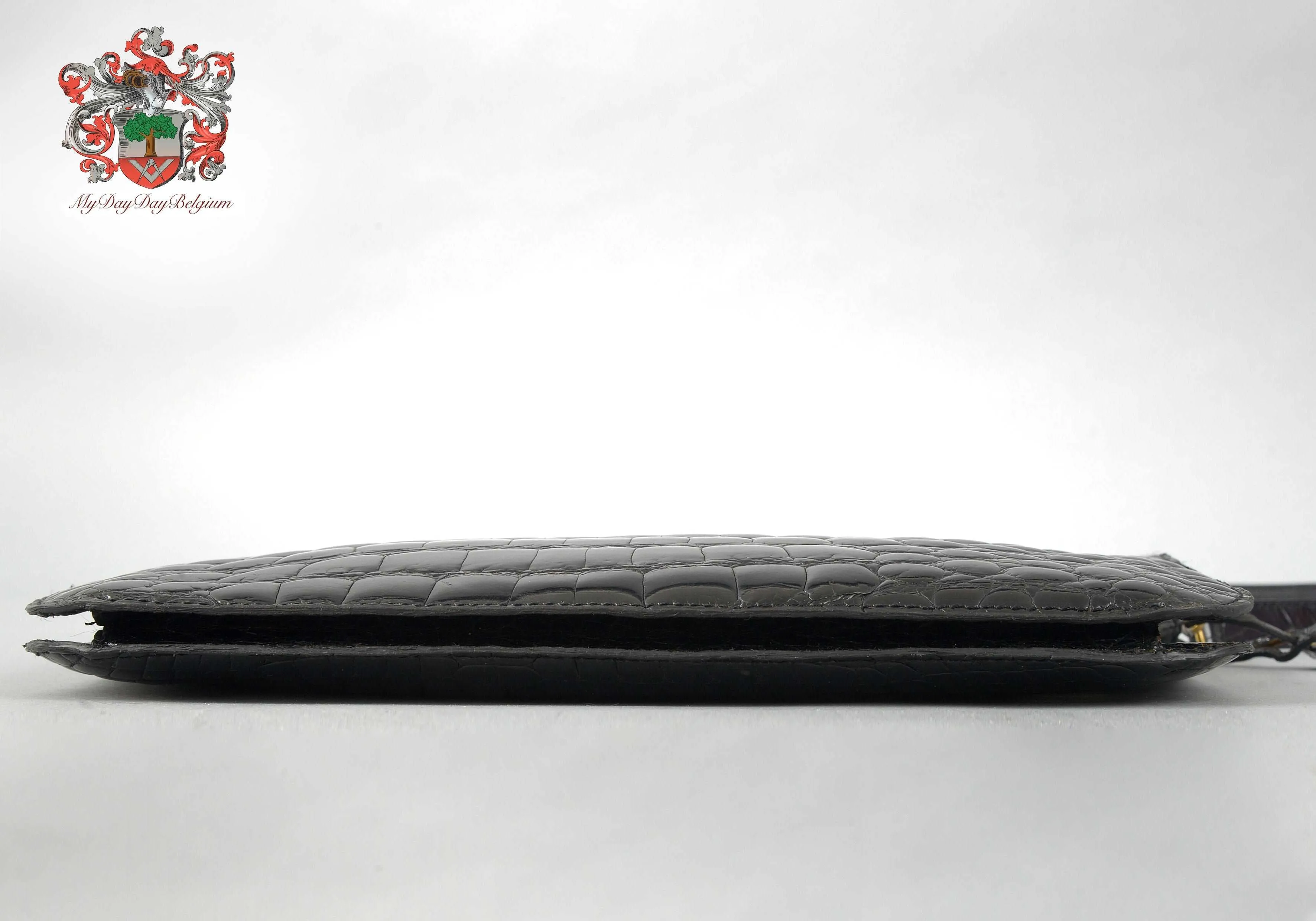 Delvaux vintage alligator clutch/shoulder bag 1975