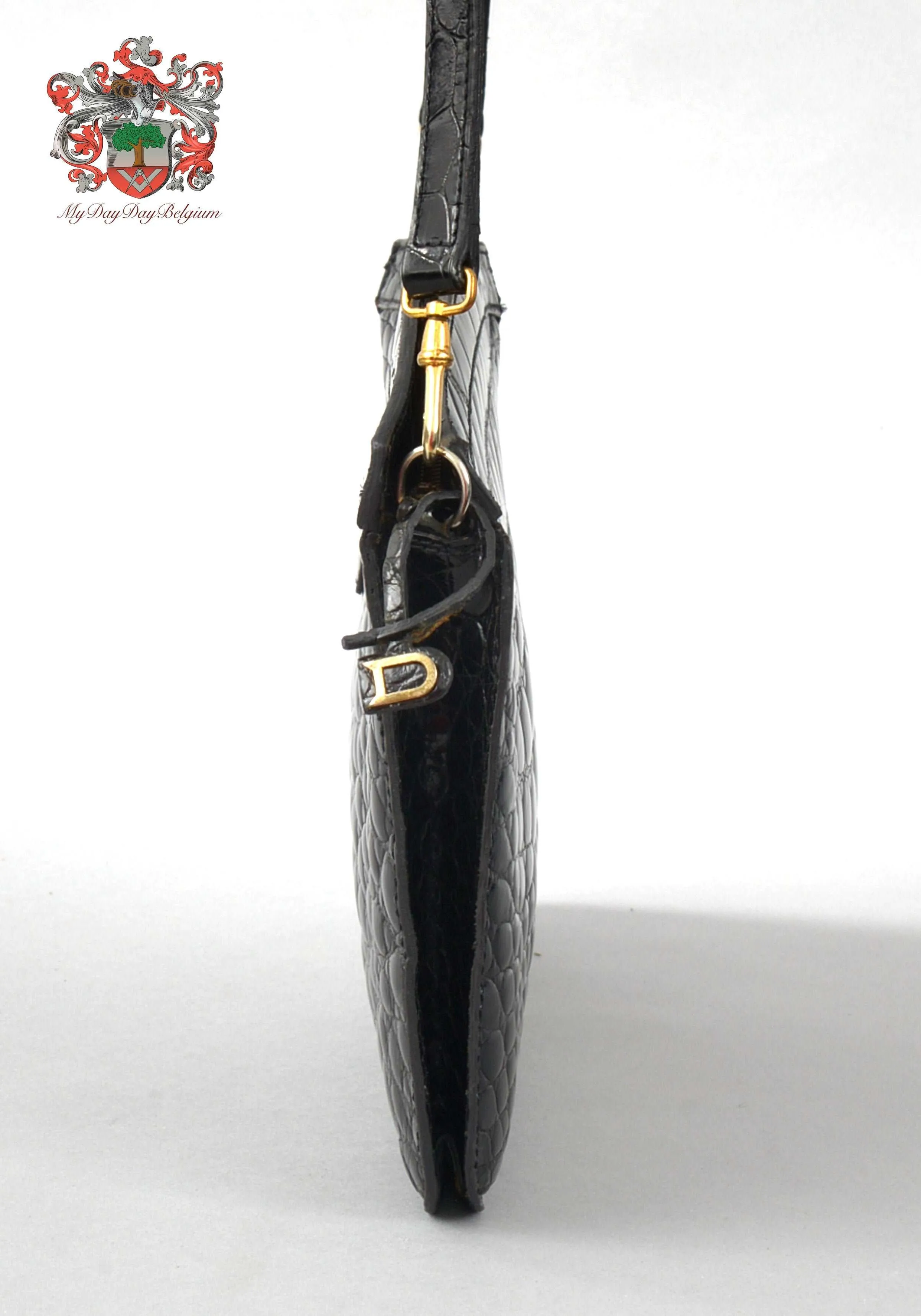 Delvaux vintage alligator clutch/shoulder bag 1975