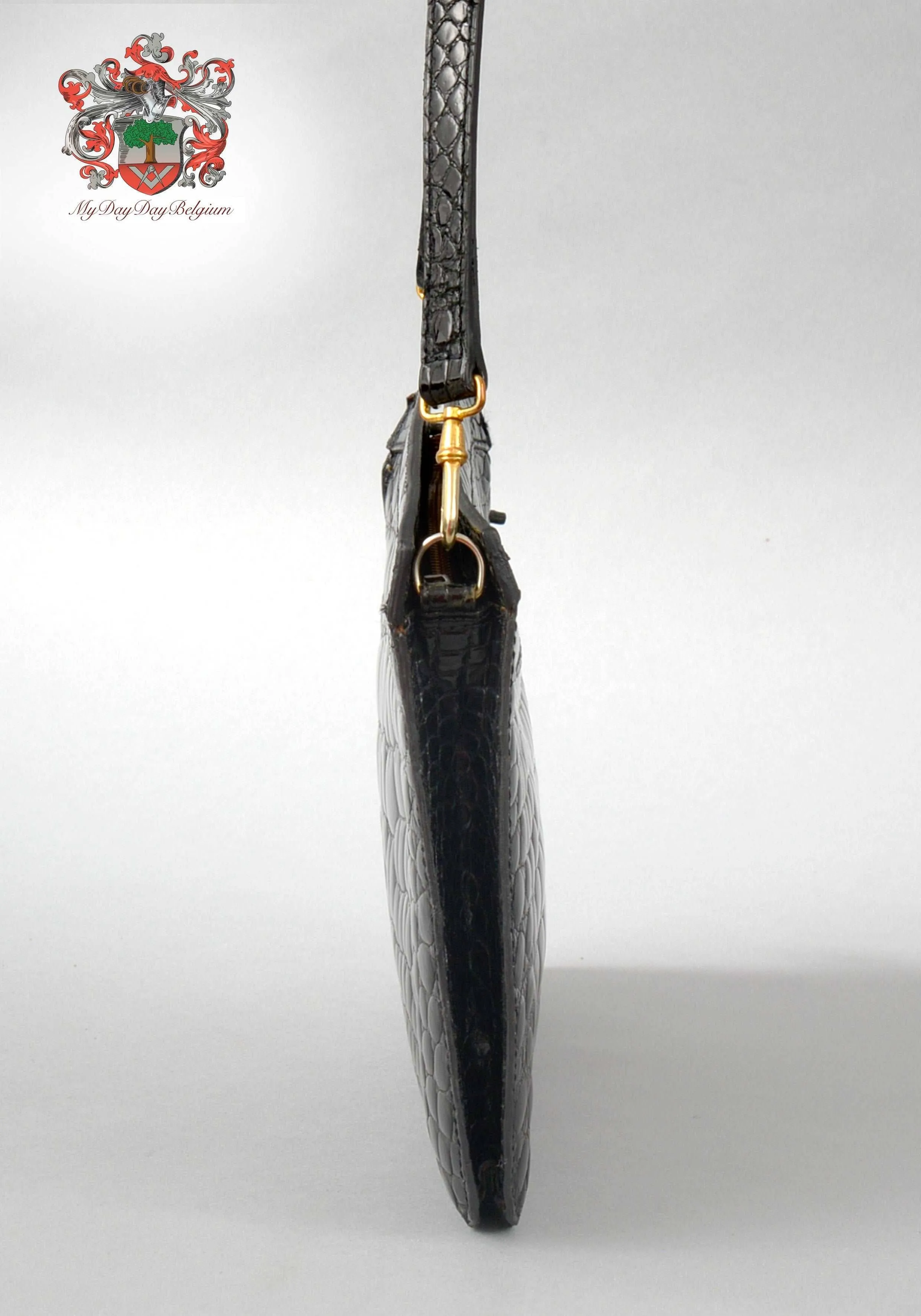 Delvaux vintage alligator clutch/shoulder bag 1975