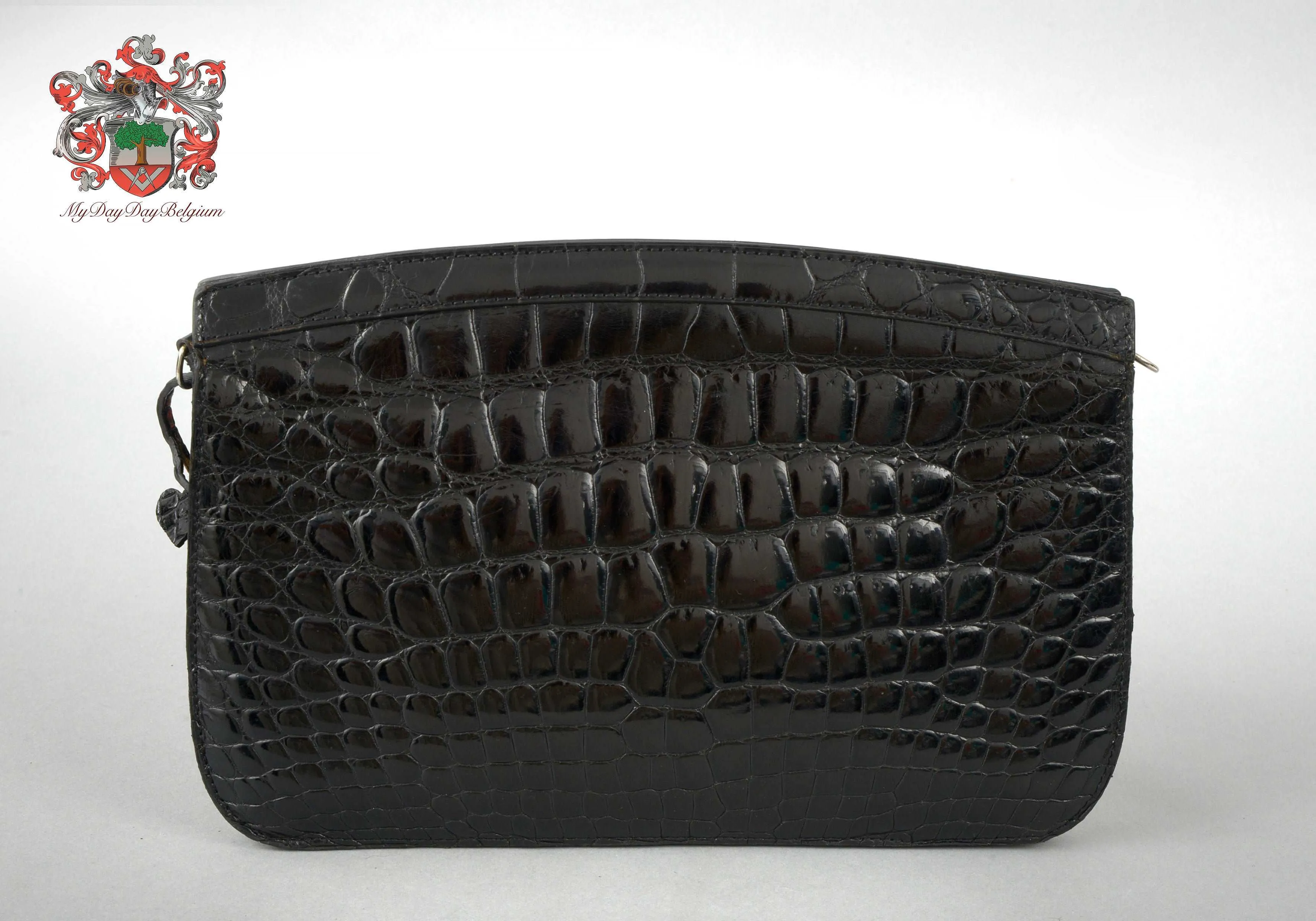 Delvaux vintage alligator clutch/shoulder bag 1975