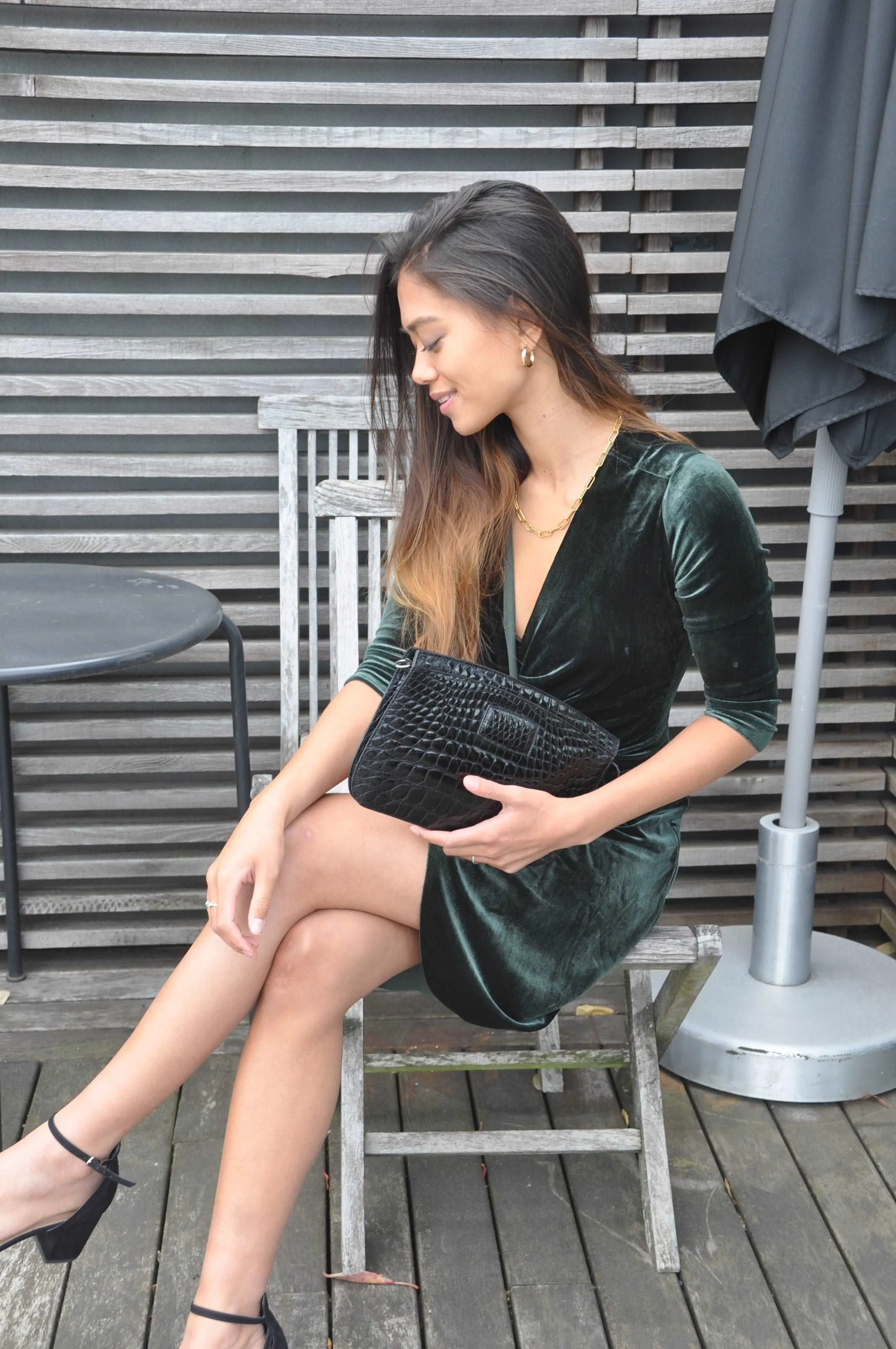 Delvaux vintage alligator clutch/shoulder bag 1975
