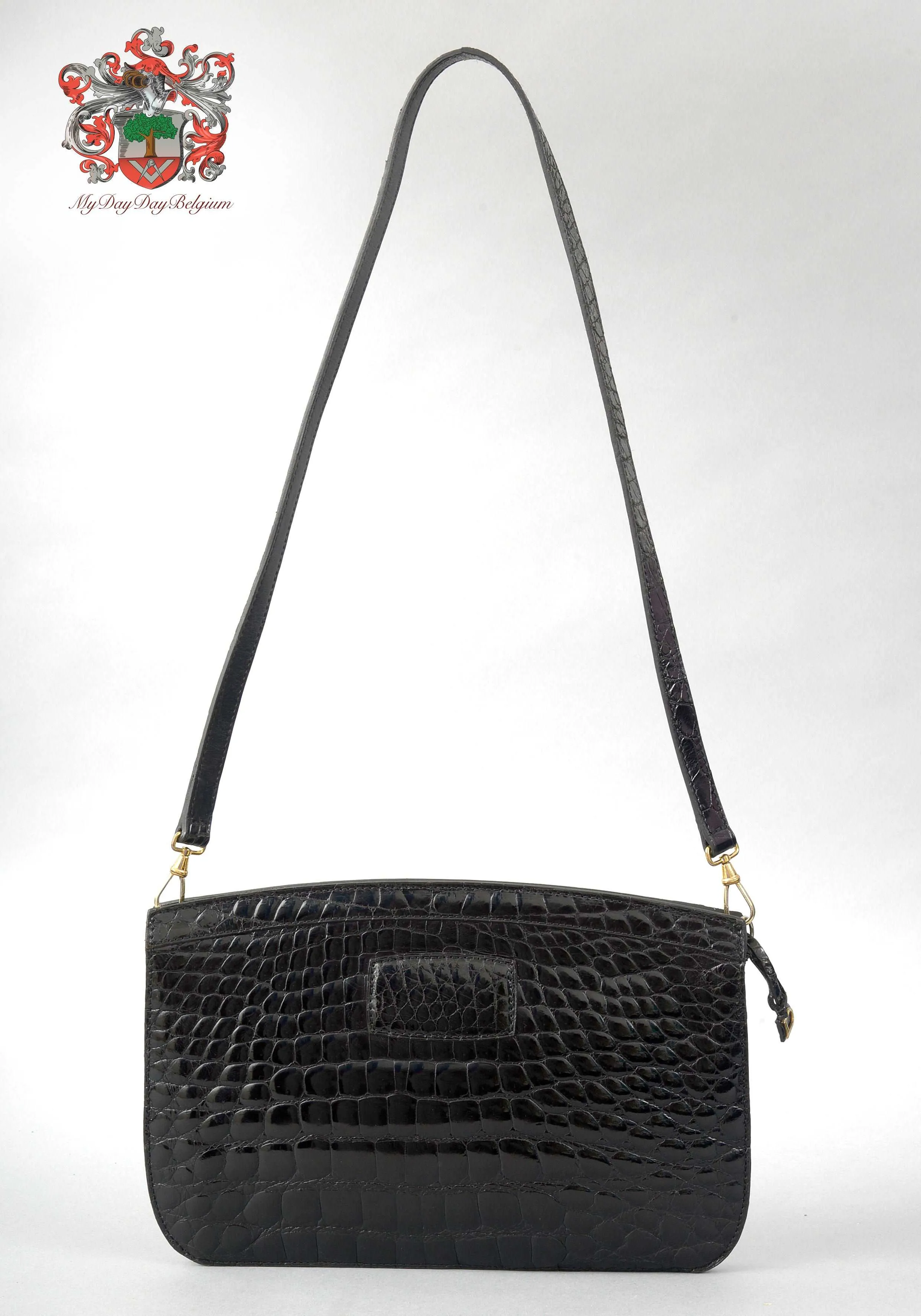 Delvaux vintage alligator clutch/shoulder bag 1975