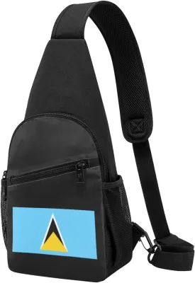 Flag Of Saint LuciaFashion One-Shoulder BagAnti-Theft Crossbody Shoulder Chest Bag