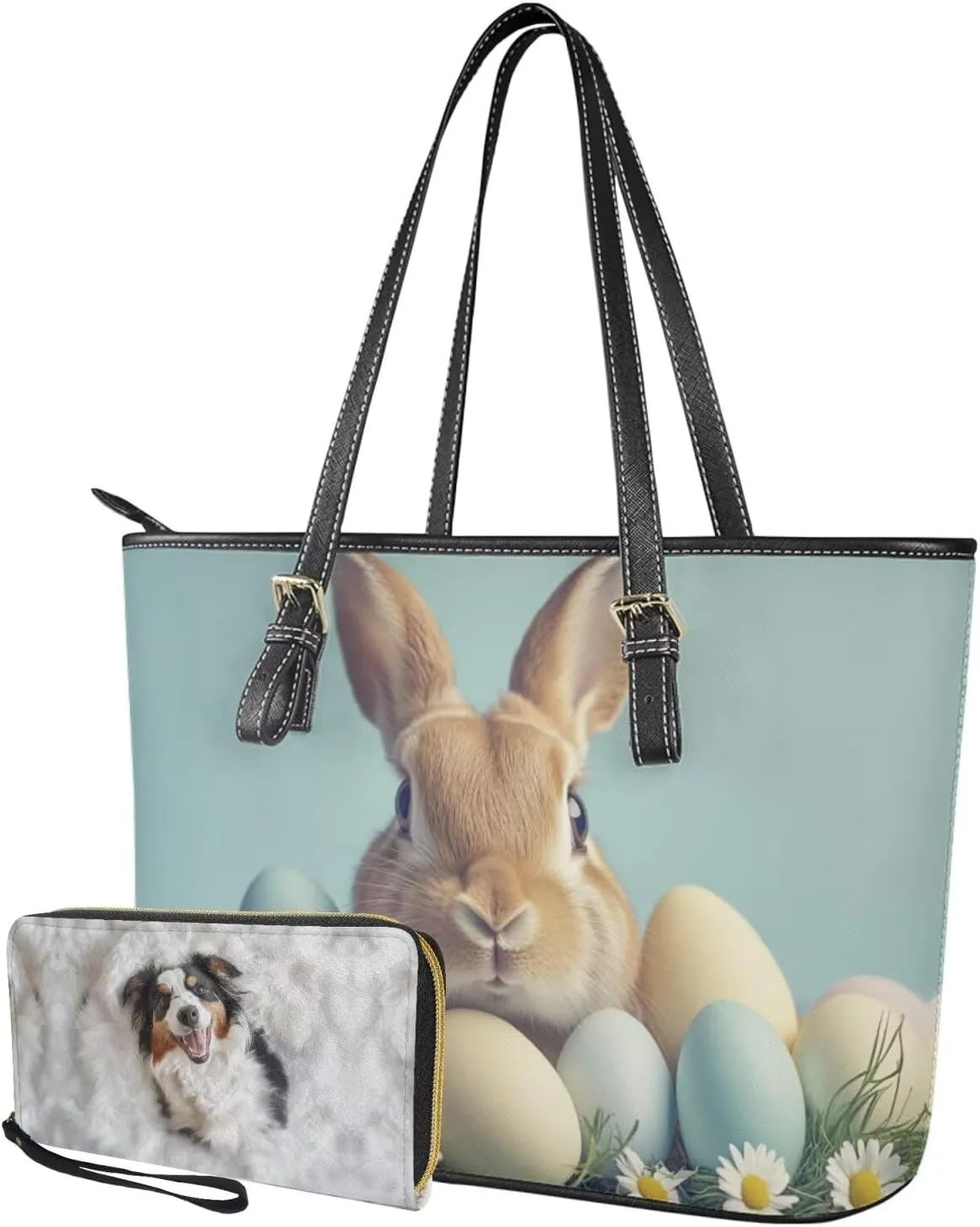 Handbags for Women Shoulder Bags Tote Satchel Hobo 2pcs Purse Set