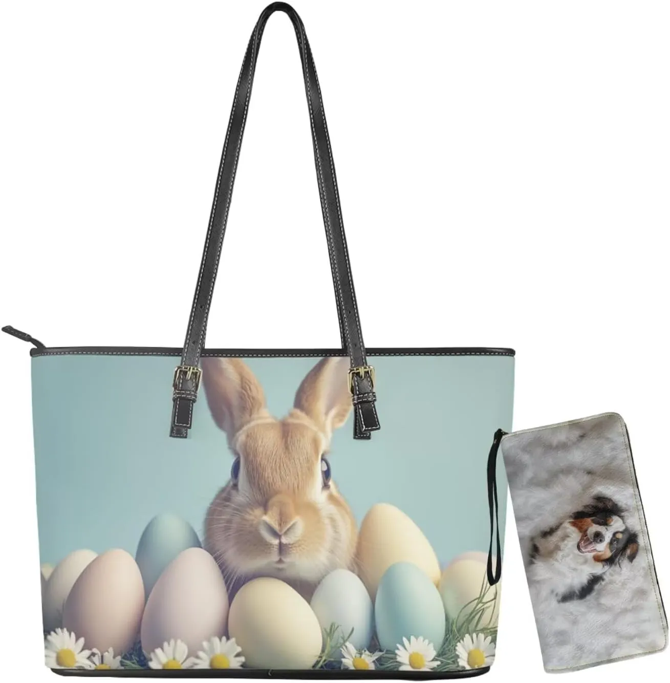 Handbags for Women Shoulder Bags Tote Satchel Hobo 2pcs Purse Set