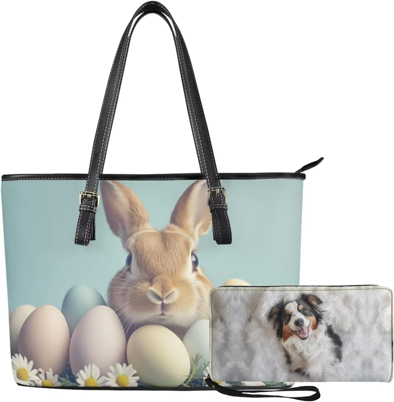 Handbags for Women Shoulder Bags Tote Satchel Hobo 2pcs Purse Set