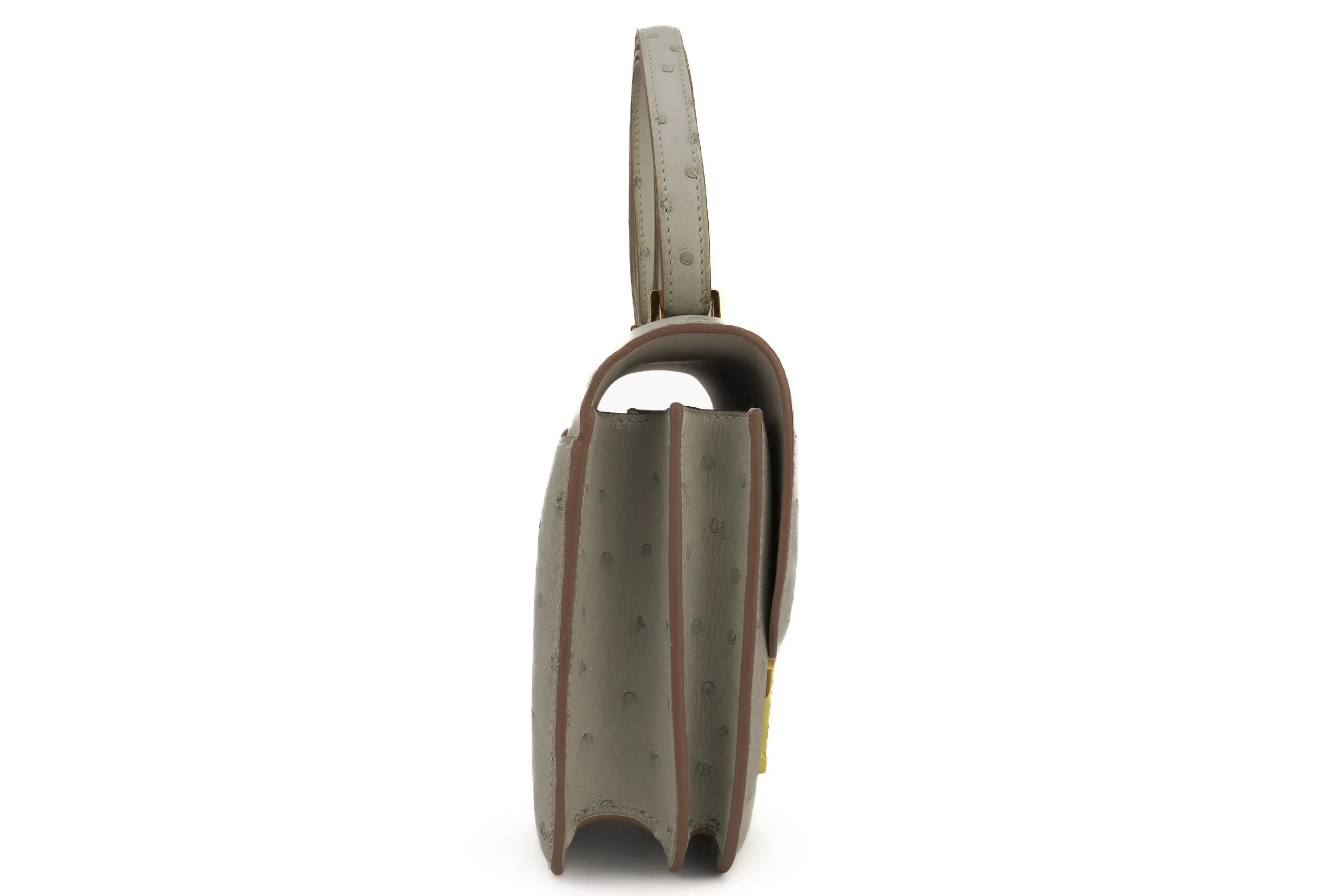 Hermès Constance 18 Exotic Ostrich Gris Perle GHW