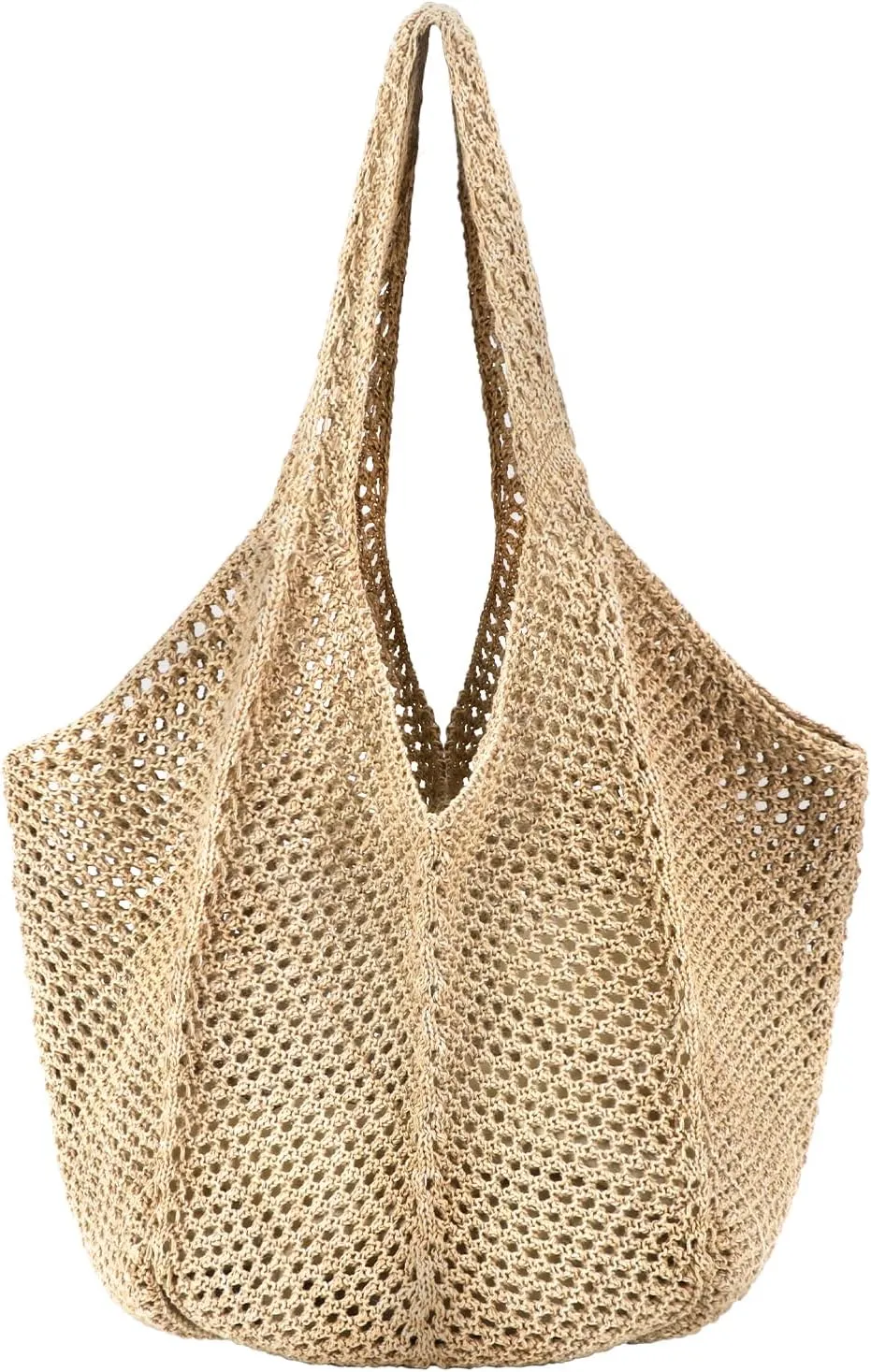 Hommtina Straw Beach Bag - Womens Crossbody Shoulder Vacation Purse for Summer