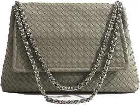 JINMANXUE Woven Bag for Women Vegan Leather Tote Bag Summer Beach Handbag Purse Retro Handmade Travel Shoulder Bag